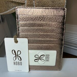 HOBO Metallic Rose Card Zip Cardholder